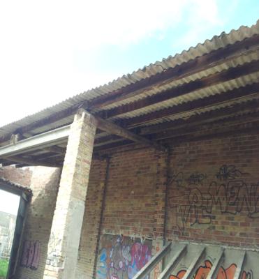 Placas fibrocemento en cubierta