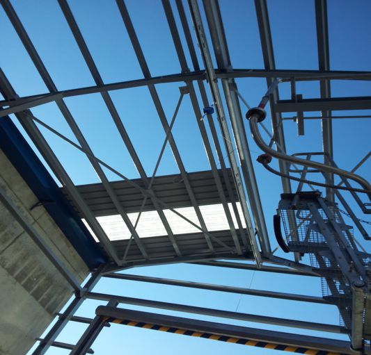 Instalación cubierta de chapa