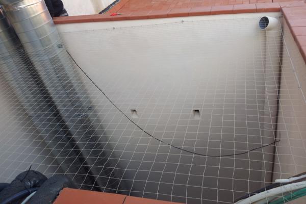 Colocación malla sistema anti aves